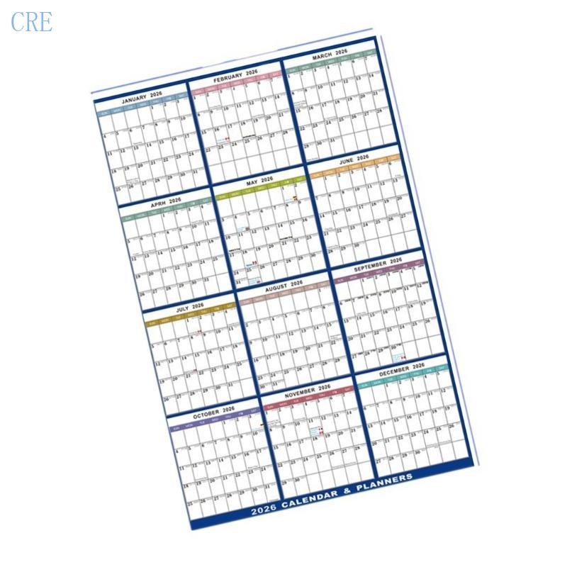CRE 2026 ปฏิทินวางแผนรายปี Family Home Planner Calender ปฏิทินลบได้