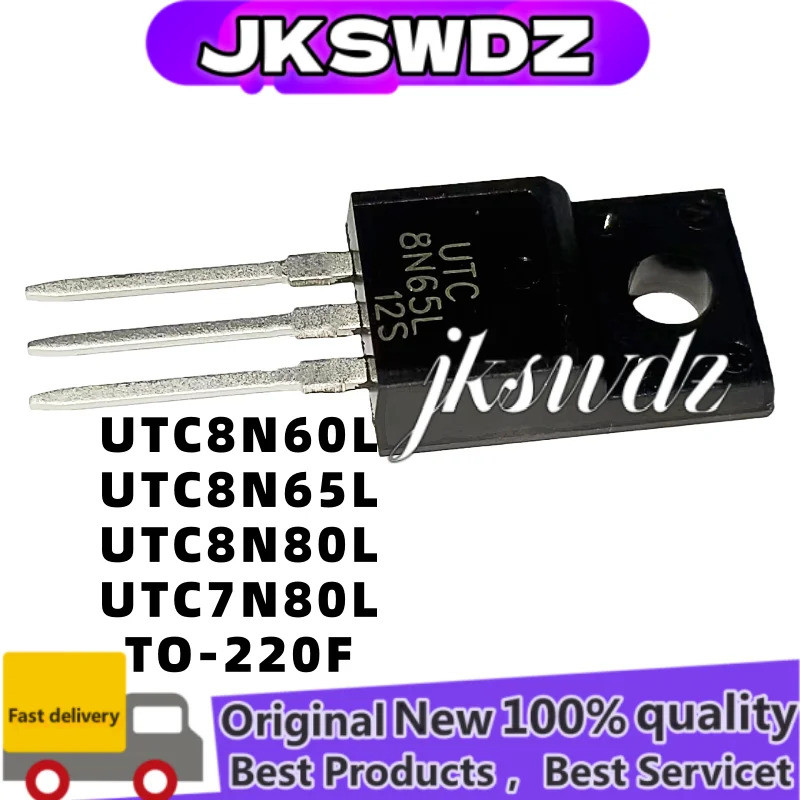 5PCS UTC8N60L 8N60L UTC8N65L 8N65L UTC8N80L 8N80L UTC7N80L 7N80L TO-220F MOS Field Effect หลอดทรานซิ