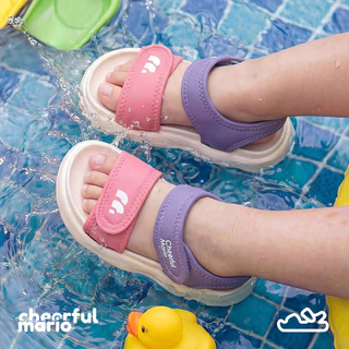 Cheerful Mario 17-22ซม 4สี นองเท้าเด็ก ตีนตุ๊กแก รองเท้าแตะเด็กหัดเดิน ฤดูร้อน เปิดนิ้ว รองเท้ารัดส้นเด็กเล็ก