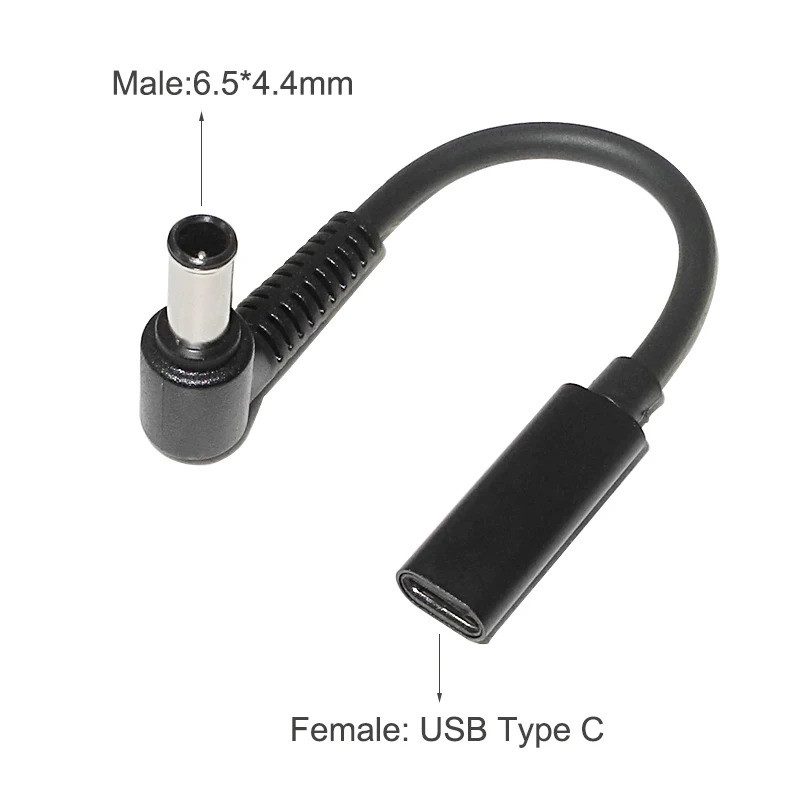 Dc Power Jack Connector สายชาร์จแล็ปท็อปสายไฟ USB Type C ถึง 6.0x4.4 6.5x4.4 มม.ปลั๊กแปลงสําหรับ Son