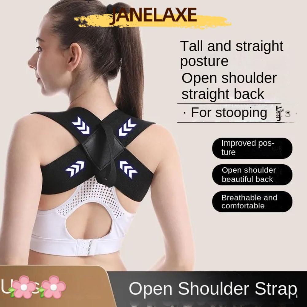 JANELAXE932JN เข็มขัด Corrector ท่าทาง, ไหล่ด้านหลังที่มองไม่เห็นผู้ใหญ่ Corrective เข็มขัด, แบบพกพา Anti-camel ปรับเปิดไหล่กลับคอรั้งกีฬาด้านบน