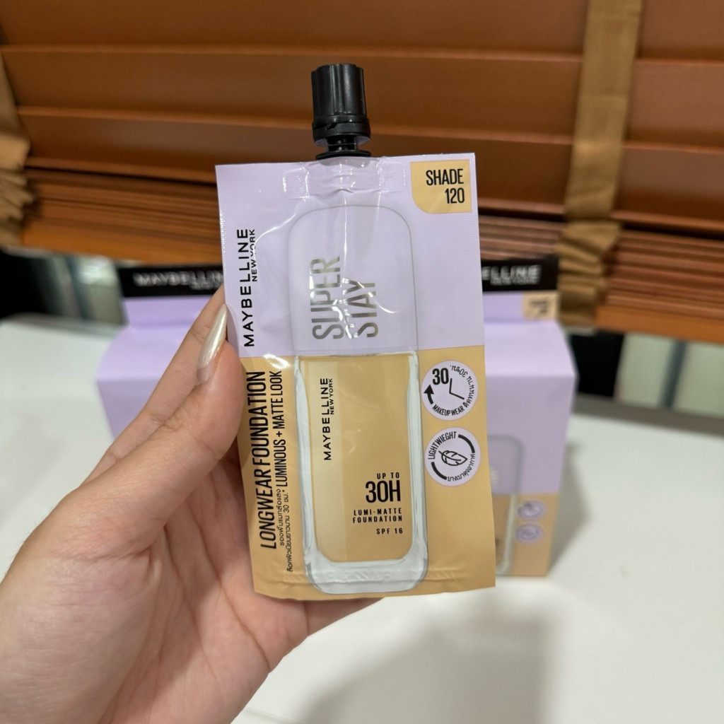 รองพื้นฝาม่วง Maybelline Superstay Lumi - Matte เมย์เบลลีน รองพื้นซุปเปอร์สเตย์ลูมิแมท5 มล