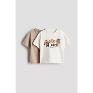 H&M(เอชแอนด์เอ็ม) เสื้อยืดพิมพ์ลาย 2 ตัวเซ็ต เด็กทารก 1315882_2