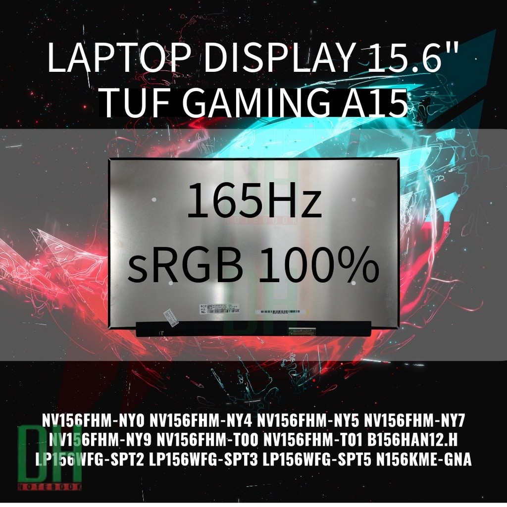 แะไหล่จอ 15.6 SLIM 40 PIN FHD IPS 165HZ ไม่มีหู NV156FHM-NY0 NV156FHM-NY4 NV156FHM-NY7 NV156FHM-NY9 