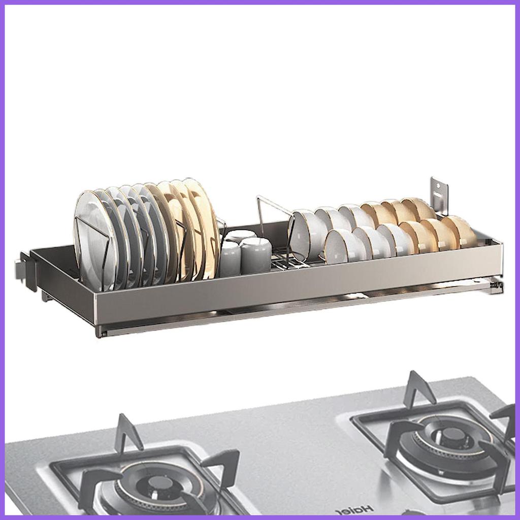 Over the Sink Drainer สแตนเลสขนาดใหญ่จาน Drainer Sink Storage Organization ชั้นวางจานสําหรับถือ hera