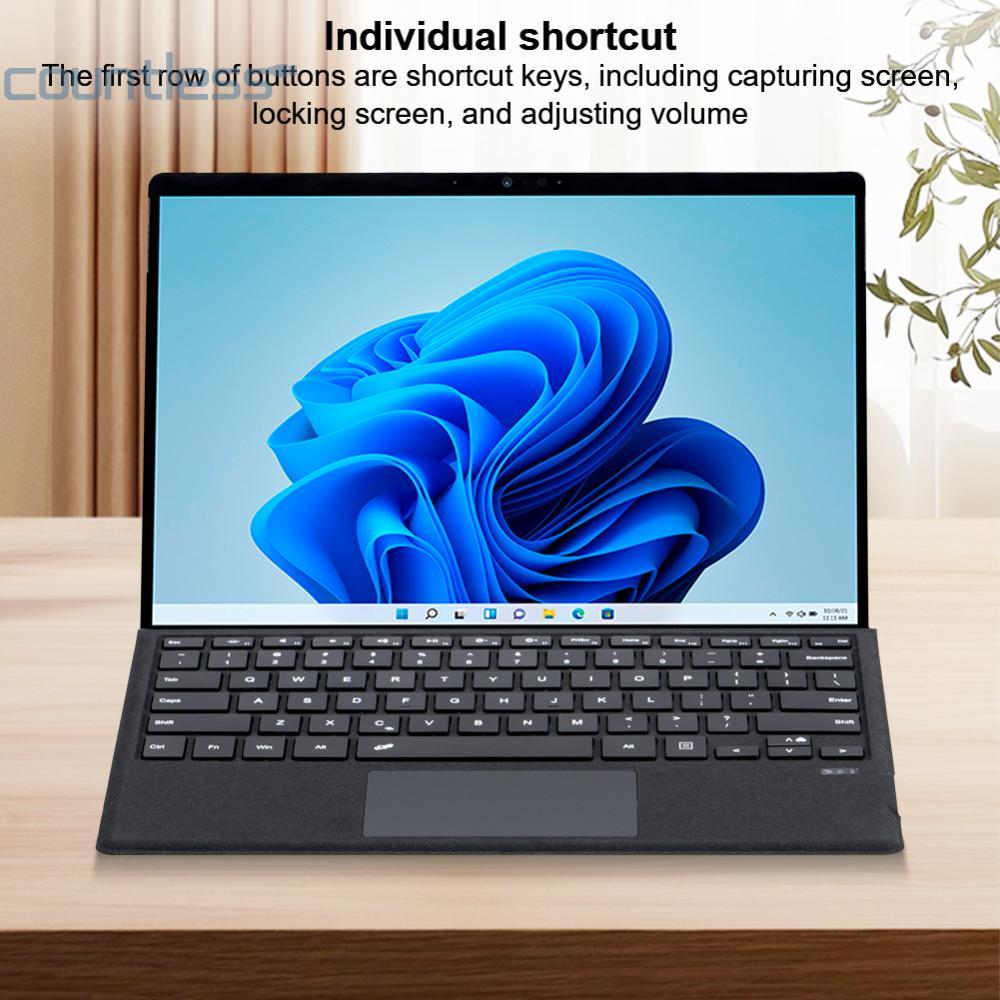คีย์บอร์ด Trackpad พร้อม Trackpad คีย์บอร์ดทัชแพดที่รองรับ Bluetooth Magnetic สําหรับ Microsoft Surf