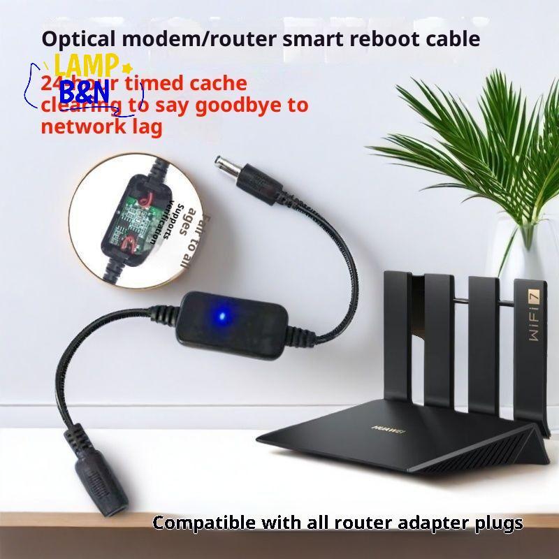 [B&N] 1 ชิ้น Timing 24H ปิดอัตโนมัติสายรีเซ็ต DC 5 V-15 V 5.5x2.1 มม. Rout-er Rebooter WiFi Reset Ro