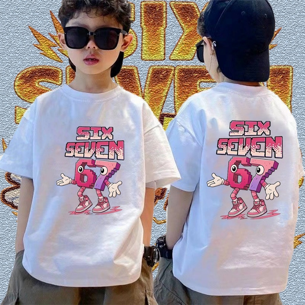 2026 children's clothing | เด็ก เสื้อยืด SIX SEVEN 67 ROBLOX Kids T-shirt  จัดส่งภายใน 3-7 วั
