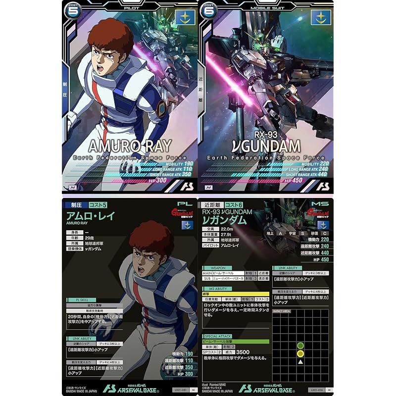 Arsenal Base) LX01-081 Amuro Ray LX01-016 ν Gundam (Pilot & Mobile Suit 2-piece set) Not just for sh