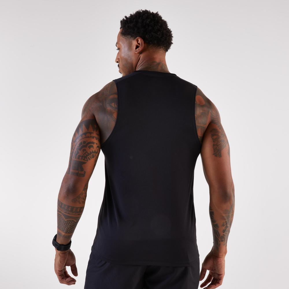 Decathlon Men'S Running Tank Top เสื้อกล้ามวิ่งสำหรับผู้ชาย รุ่น Kiprun Run 100 - Black - รูปที่ 2