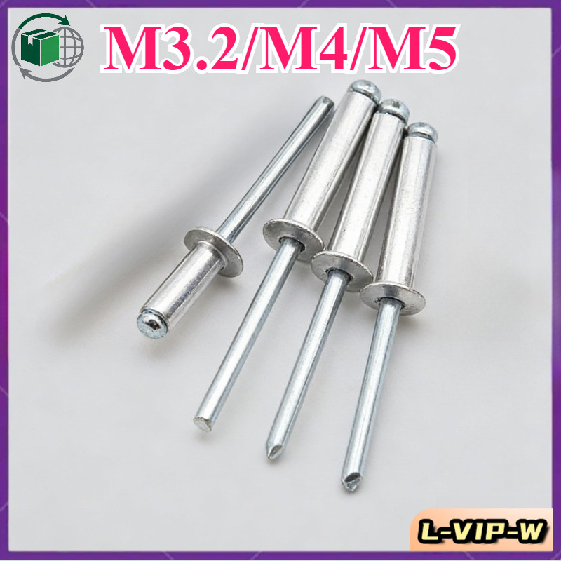 Blind Rivet/หมวกใหญ่อลูมิเนียม Rivet/Rivet/Rivet/Silver Black M3.2/M4/M5L-VIP-W