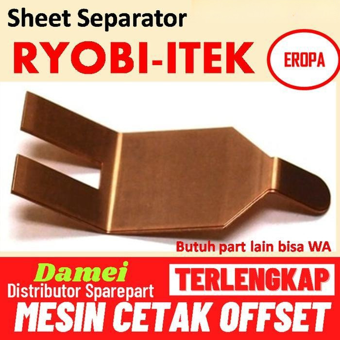 MESIN Ryobi แผ่นแยกอะไหล่ Offset Printing Machine