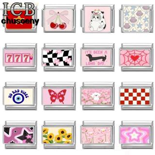 สร้อยข้อมือเงิน Italian Links ขนาด 9 มม., อุปกรณ์เสริม DIY C…