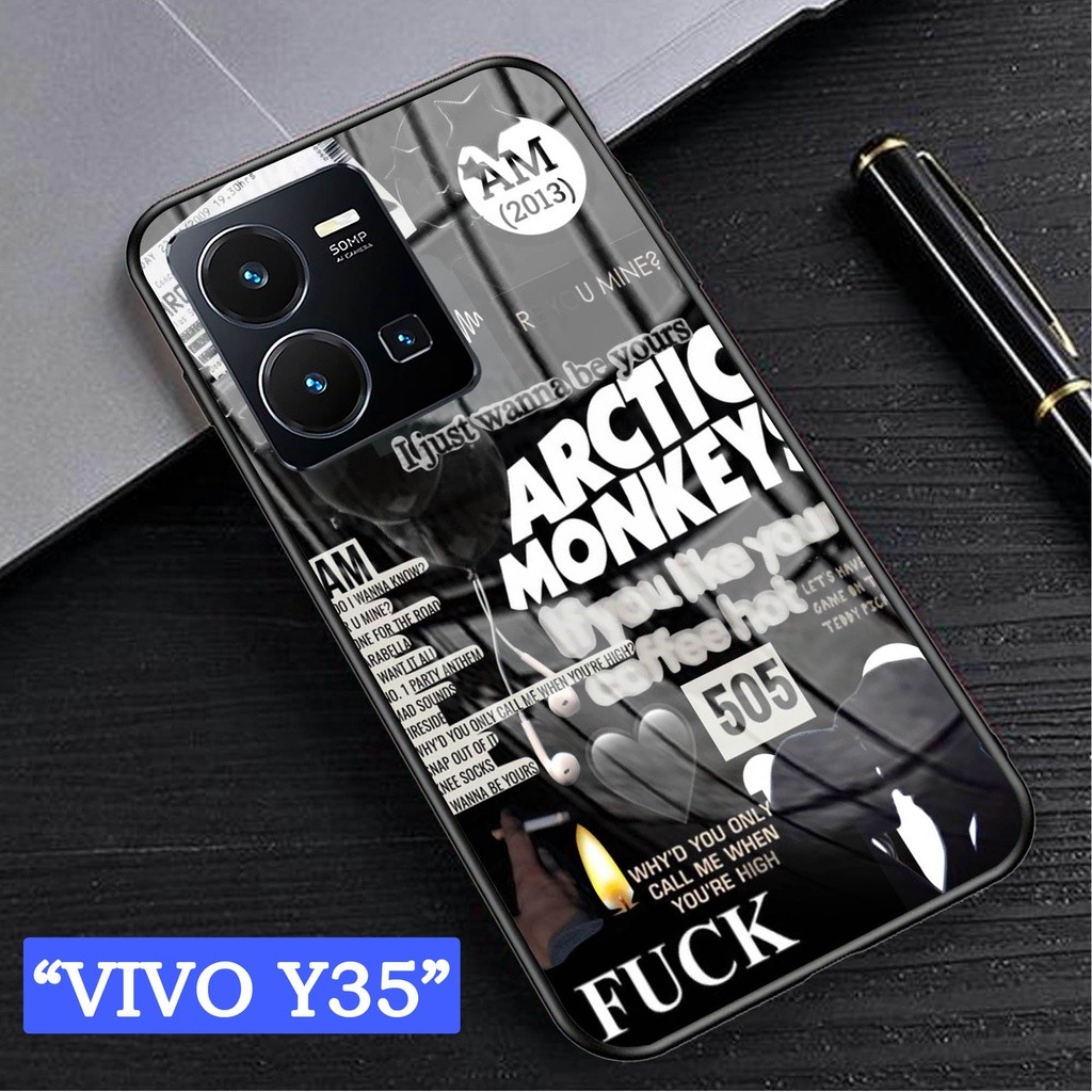 Softcase Glass Kaca VIVO Y35 - Casing HP VIVO Y35 [ S79 ].