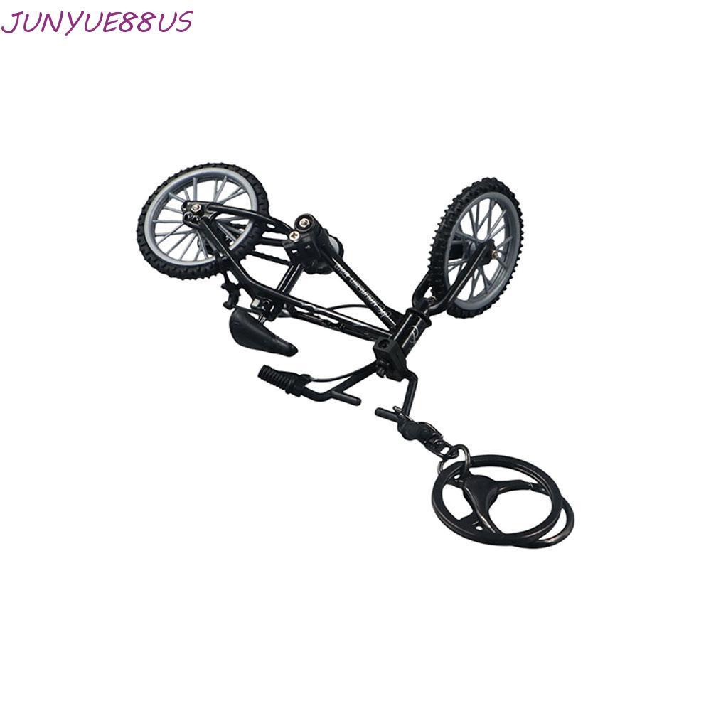 JUNYUE88US พวงกุญแจจักรยาน, ล้อหมุนได้และแฮนด์ Creative Mini Bike Keyring, แฟชั่นโลหะผสมกีฬากลางแจ้ง