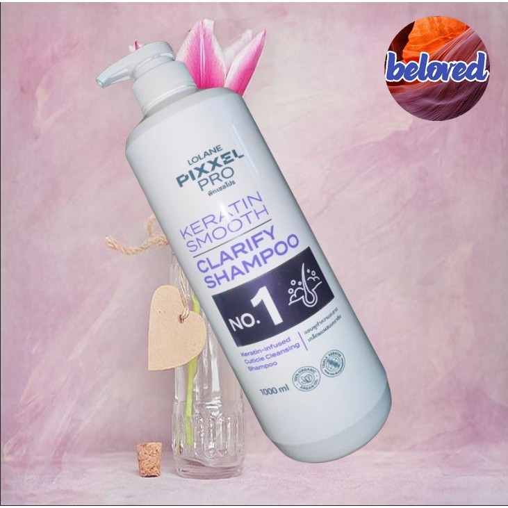 LOLANE Keratin Smooth Clarify Shampoo No.1 1000 ml แชมพูทำความสะอาดและเปิดเกล็ดผมโดยเฉพาะ