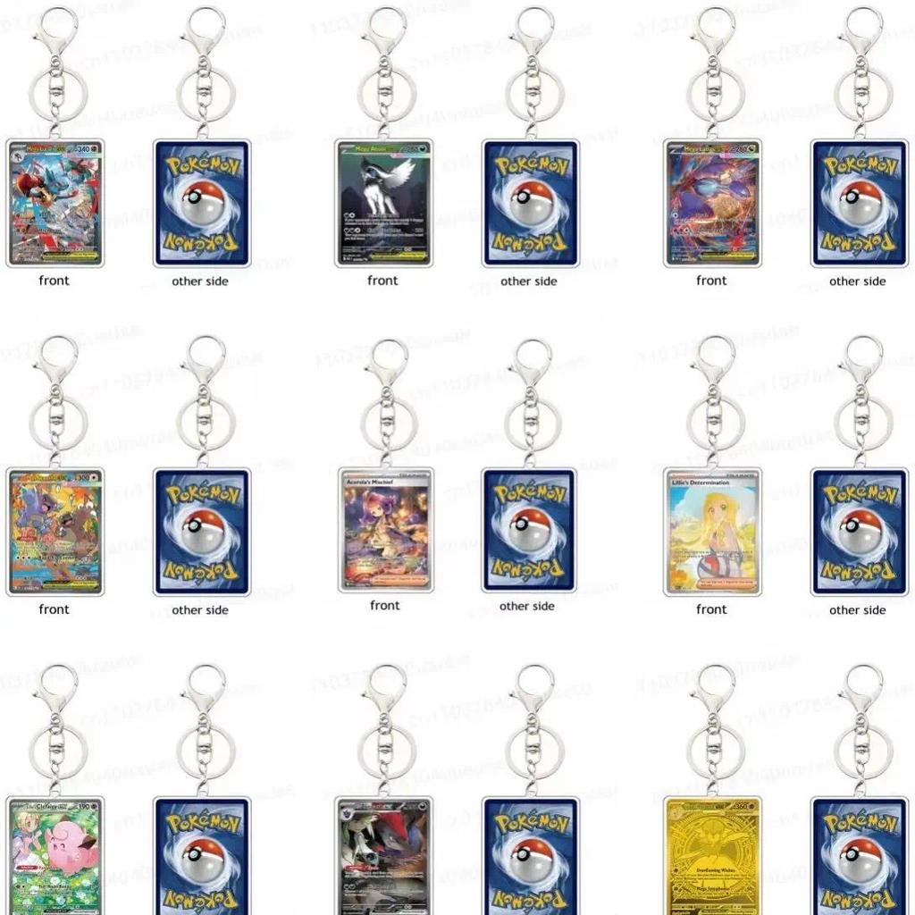 Pokemon Ptcg คอลเลกชันการ์ด Diy M1L Mega Brave M1S Mega Symphnia การ์ดเกมพวงกุญแจจี้กระเป๋าเป้สะพายหลังจี้เครื่องประดับวันหยุด