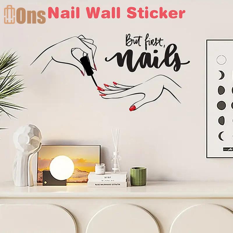 Ons 1 PCS Creative Nail Art Stiers Nail Art Studio Dressers Home Baground ผนังตกแต่ง Stiers Self-Adh