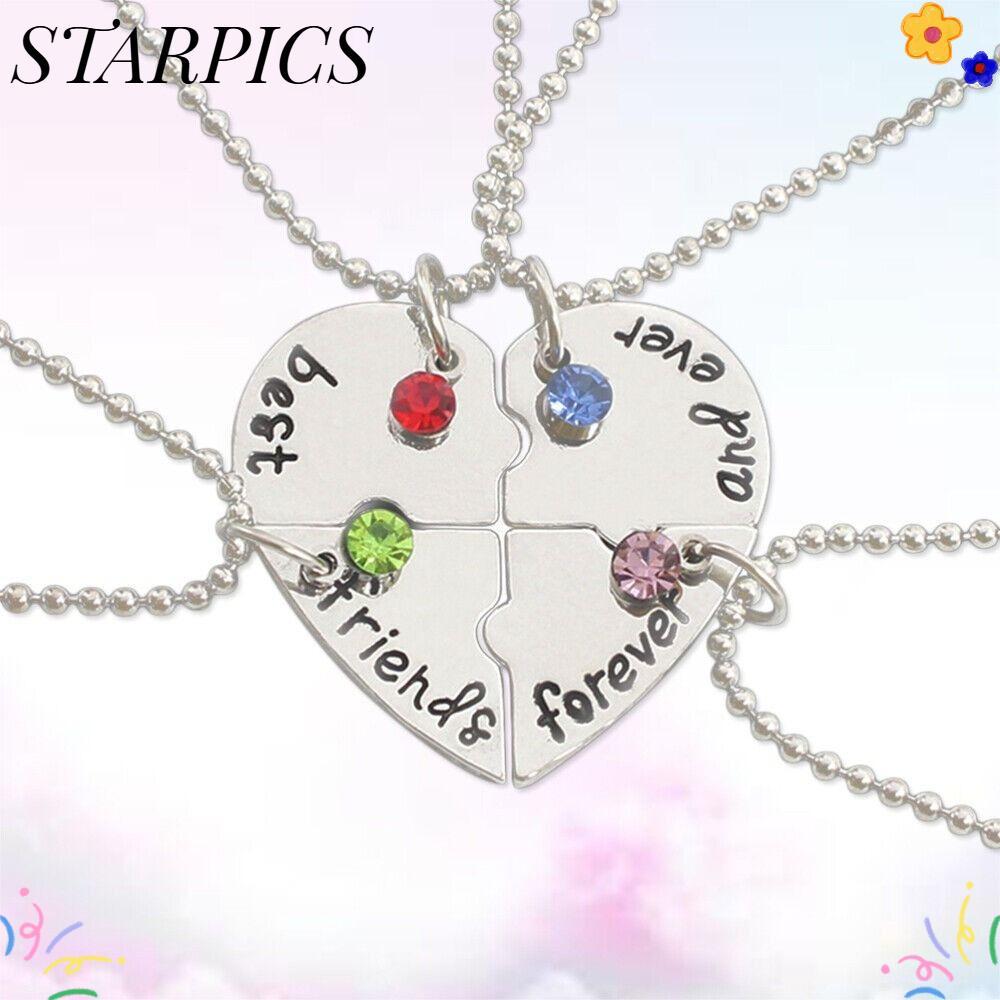 STARPICS 4 Bff Creative Love Necklace Best Friend Froever Womens Necklace