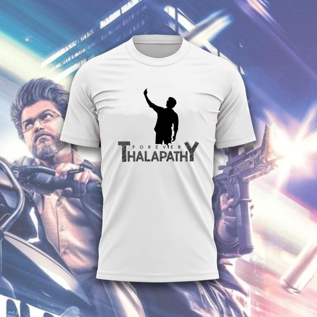 FOREVER THALAPATHY Vijay MERCHANDISE 2024 เสื้อยืด LEO Vijay Tshirt สําหรับ UnisexS-5XL