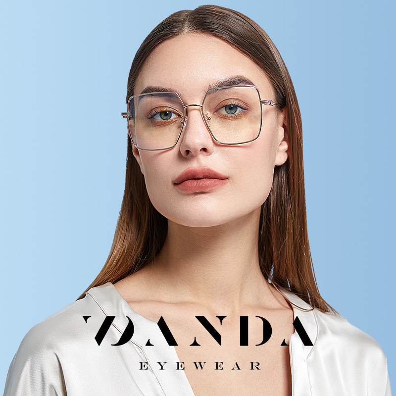 New trendy women's large-frame non-prescription glasses JS8603European and American street style fas