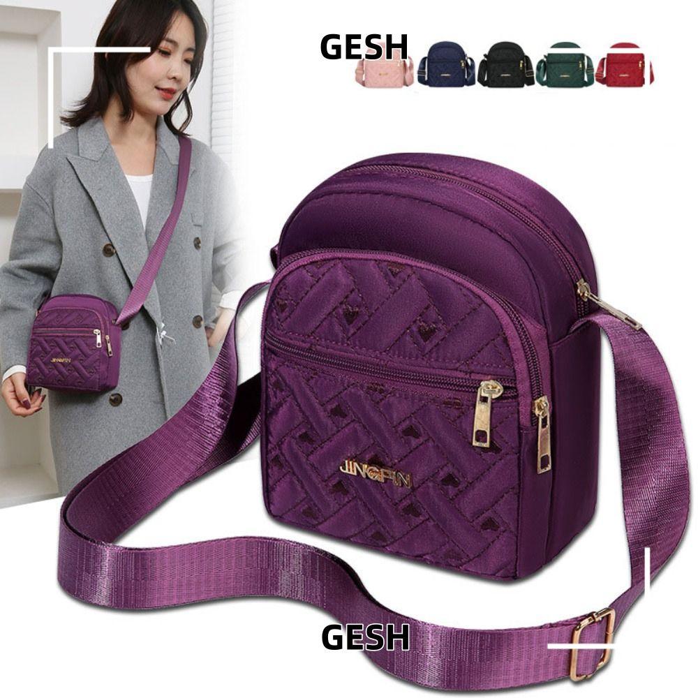 GESH Messengers Bag, Nylon Multifunctional Small Square Bag, Tote Multi-Channel Crossbody Mobile Pho