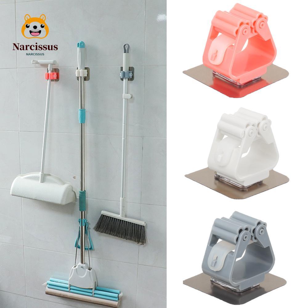 NARCISSUS Mop Holder Self Adhesive Bathroom Home Broom Hanger