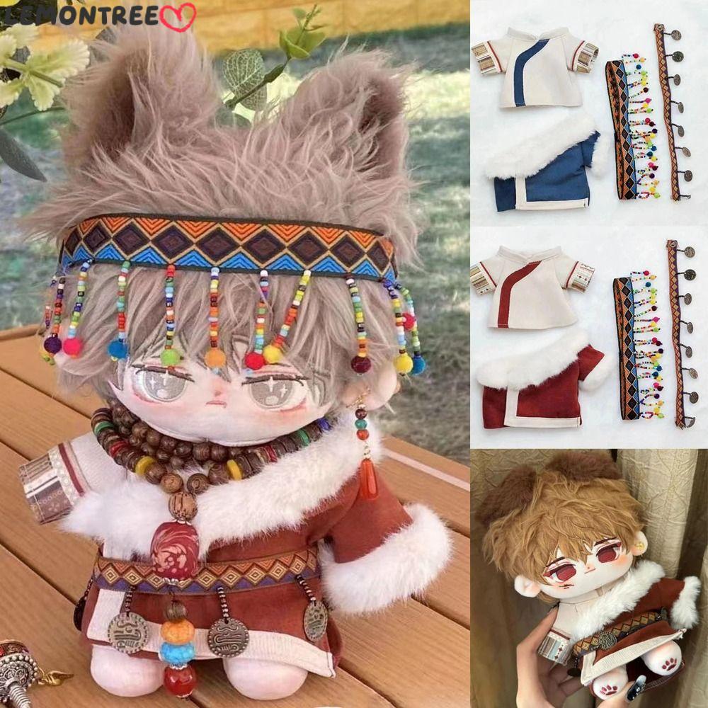 LEMONTREE Clothes Suit, Chinese Ethnic Style Blue/Red Doll Clothes, Accessories Fashion DIY Doll Clo