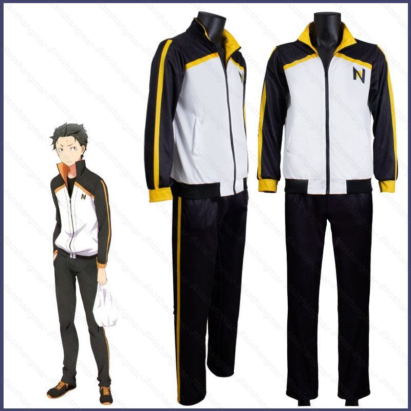 YT2 Re:Zero Natsuki Subaru Anime Costume ชุดSportwear สำหรับงานปาร์ตี้ฮัลโลวีนและลุคชิลๆ