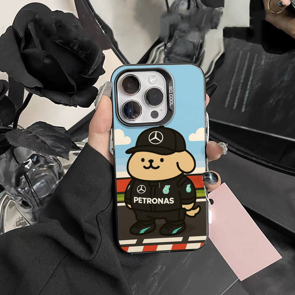 เคส OPPO สุนัขในชุด Mercedes สําหรับ realme F19 A36 A38 A57 A58 A16 A17 A60 A77 C11C15C53