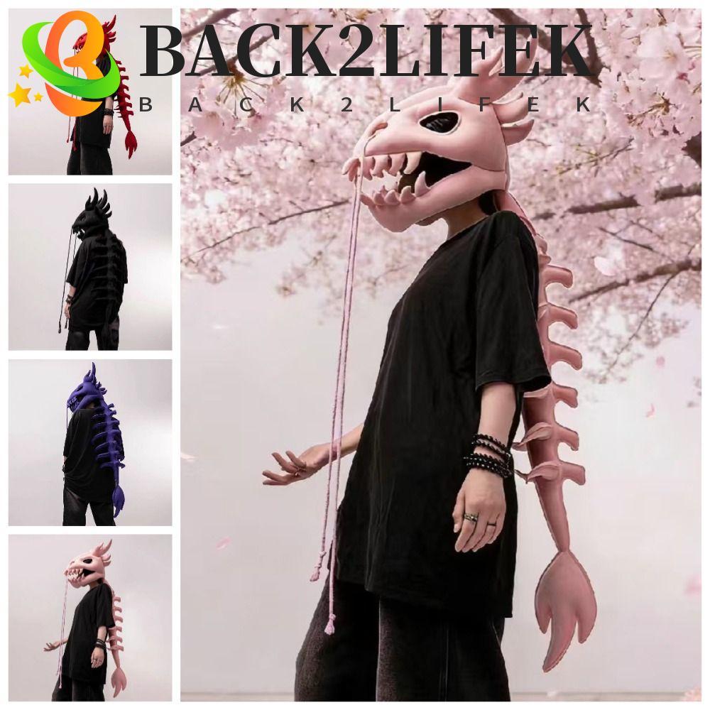 หมวกไดโนเสาร์โครงกระดูก แบบ 3D ขนาด 80/120 cm สำหรับคอสเพลย์และของเล่น