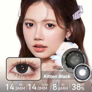 TINACON คอนแทคเลนส์ 1คู่(2ชิ้น) DIA14.2-14.5มม สายตาสั้น【0.00-8.00】6 เดือน สีธรรมชาติ สีเทา/Pink