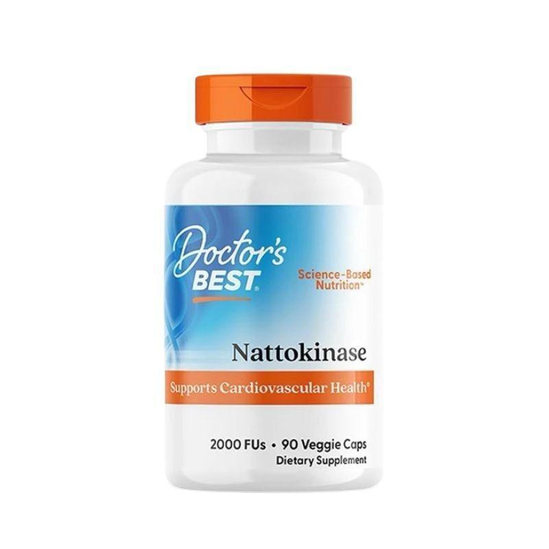 จัดส่งรวดเร็วUSEXP:08/27 Nattokinase (2000 FUs / 90 เม็ด) โดย Doctors Best Natto Fermented Bean Natt