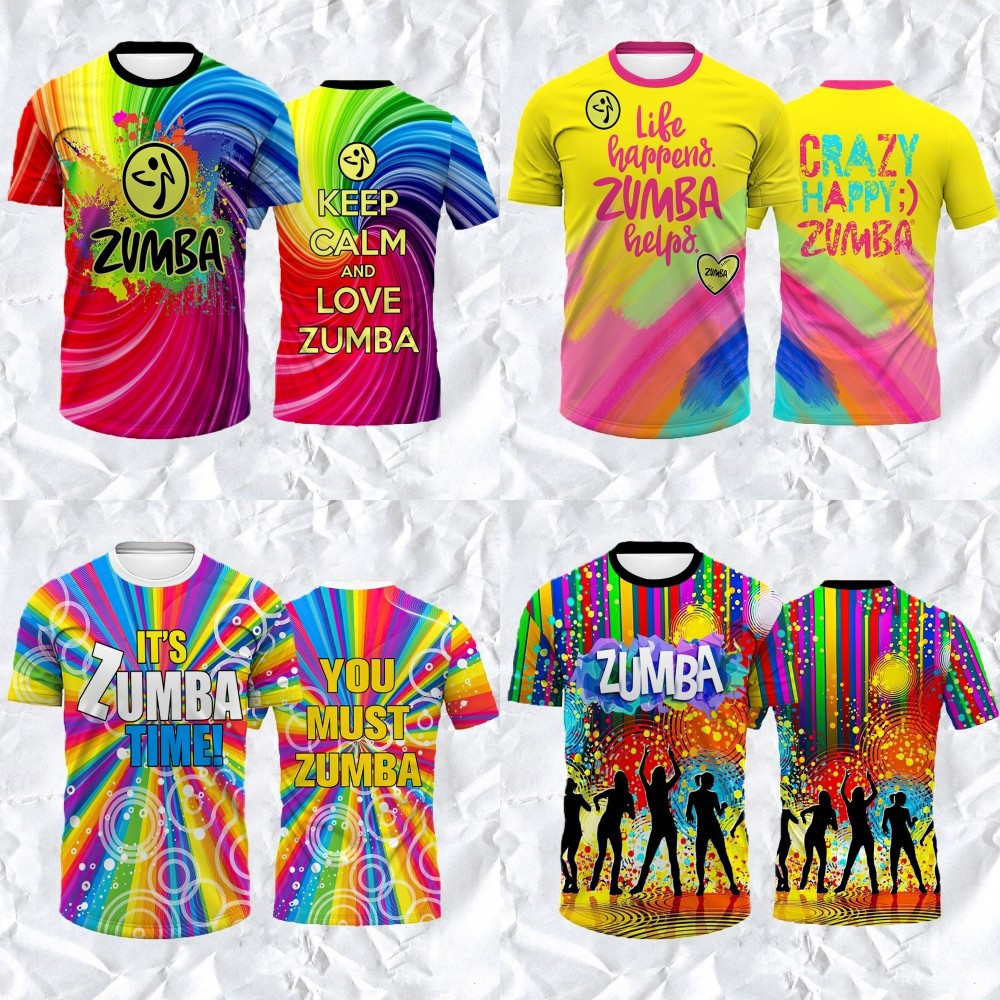Zumba Drifit เสื้อ 2026 Rainbow Fitness สีดําพิมพ์เสื้อยืดผู้หญิงเสื้อยืด Femme Vogue Hip Hop เสื้อยืดผู้ชายและผู้หญิง Zumba สวมใส่เสื้อยืดผู้หญิง