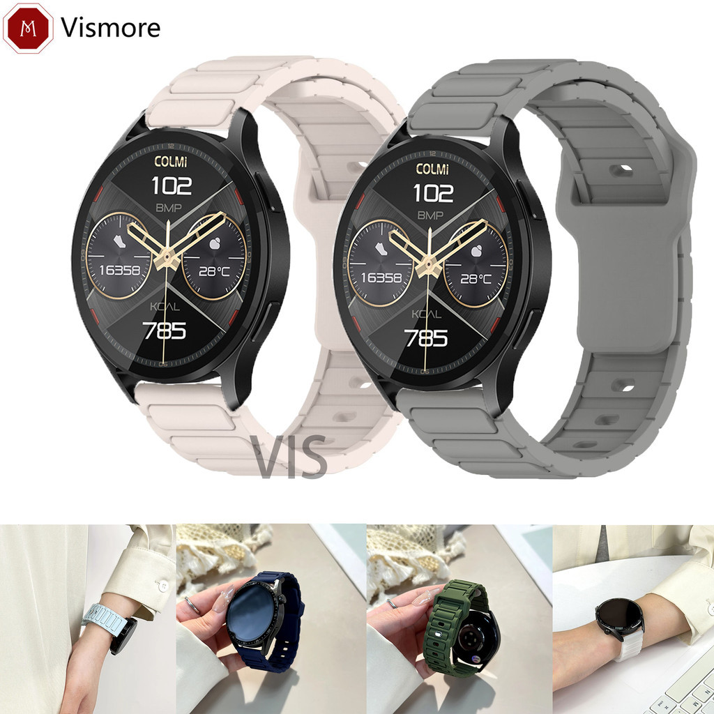 20 มม.22 มม.สายรัดซิลิโคนอ่อนนุ่มสําหรับ COLMI P60/P68/P78/P82/P8/P9/P28/P73/P76/P81 Plus Pro Land 2