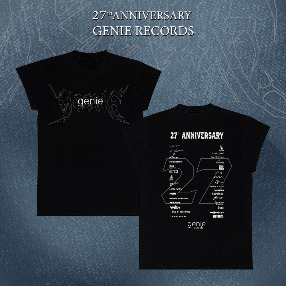 GMM MUSIC : PRE-ORDER Extra Short Sleeves T-SHIRT สีดำ 27th Anniversary Genie Records