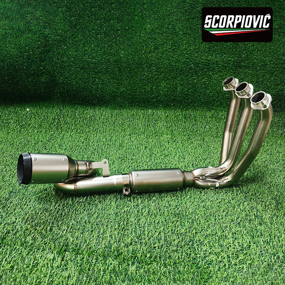 สําหรับ CFMOTO 675SR-R 675NK 2024-2025 รถจักรยานยนต์ไอเสียเต็มระบบ Underbelly Header ท่อด้านหน้าท่อไ