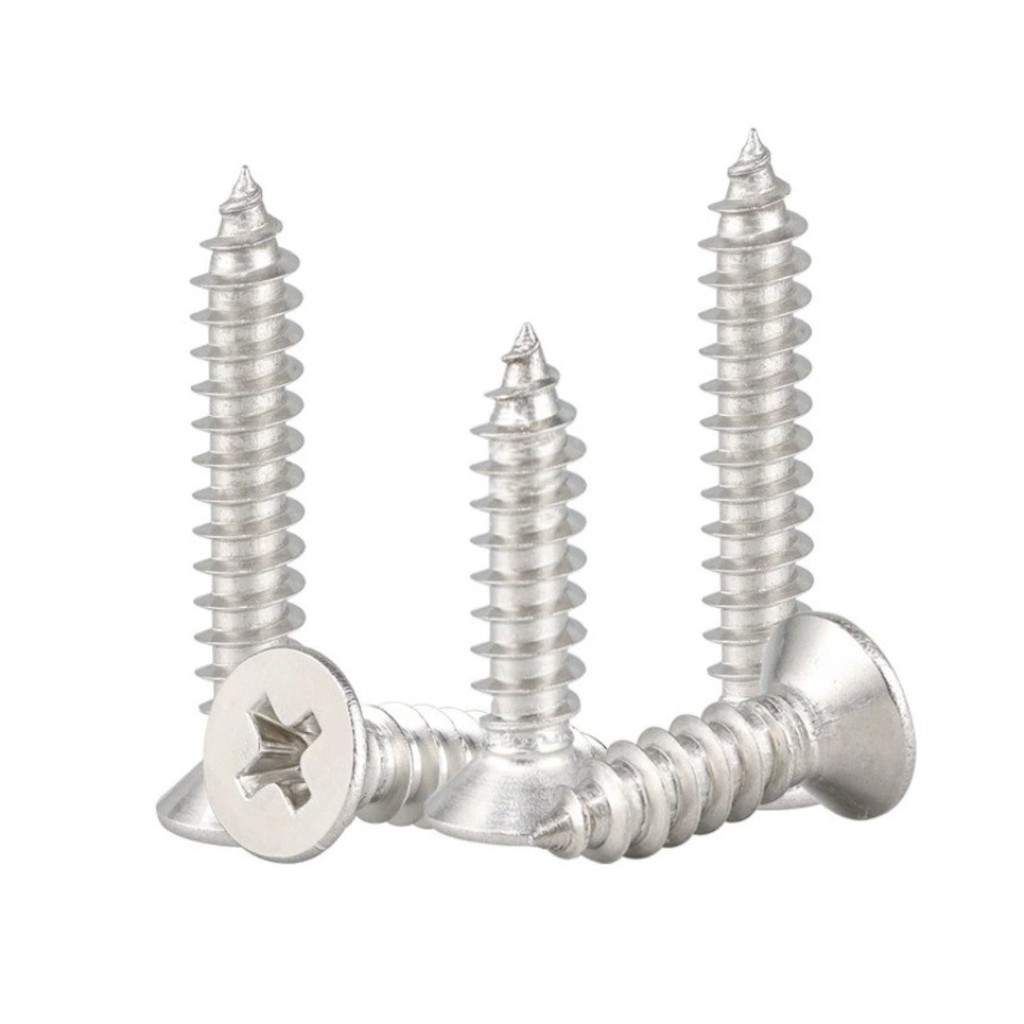 ((-304 สกรูแตะตัวเองสแตนเลส Phillips Countersunk สกรูแบนแตะตัวเอง M2/M2.2/M2.3/M2.6