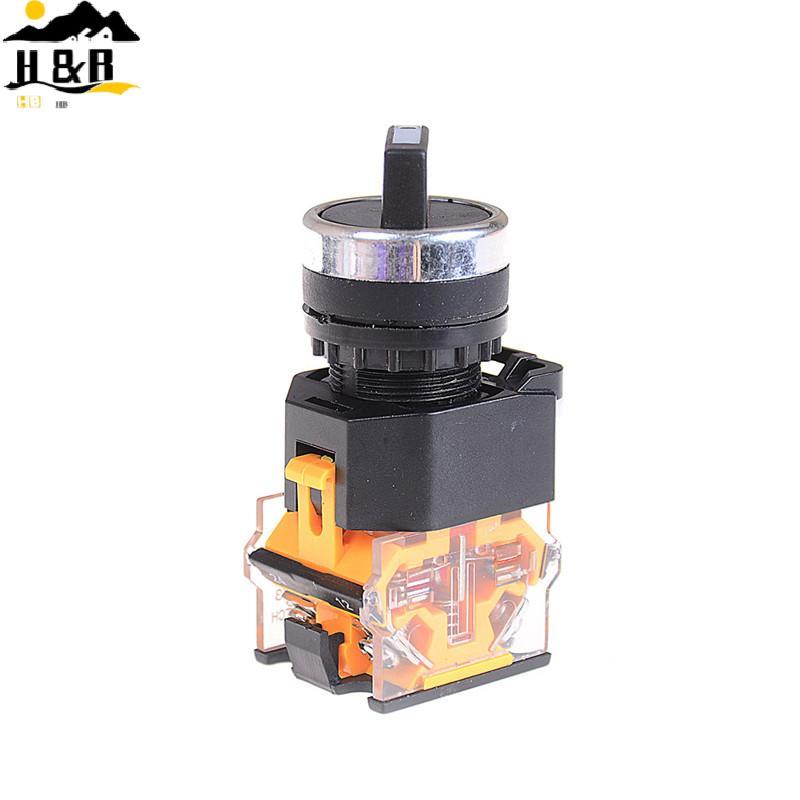 H&B 2 ตําแหน่งไม่มี NC สวิตช์เลือกบํารุงรักษาสวิตช์แบบหมุน LA38-11X2 {th}