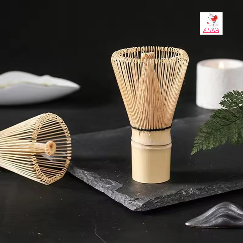 Bamboo Whisk สําหรับ Matcha Durable Matcha Brush Set Chasen Brush Tools เครื่องผสมผงชามัทฉะ