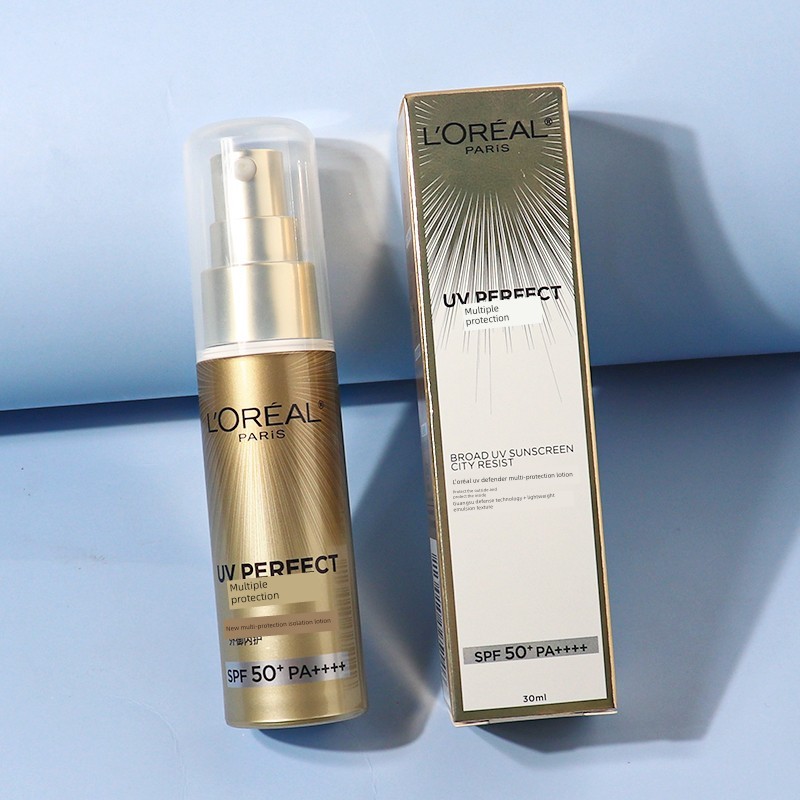 กันแดดหน้า กันแดด LOreal Small Golden Tube Multi-Protection Cream Sunscreen 30ml ครีมกันแดด SPF50 กั