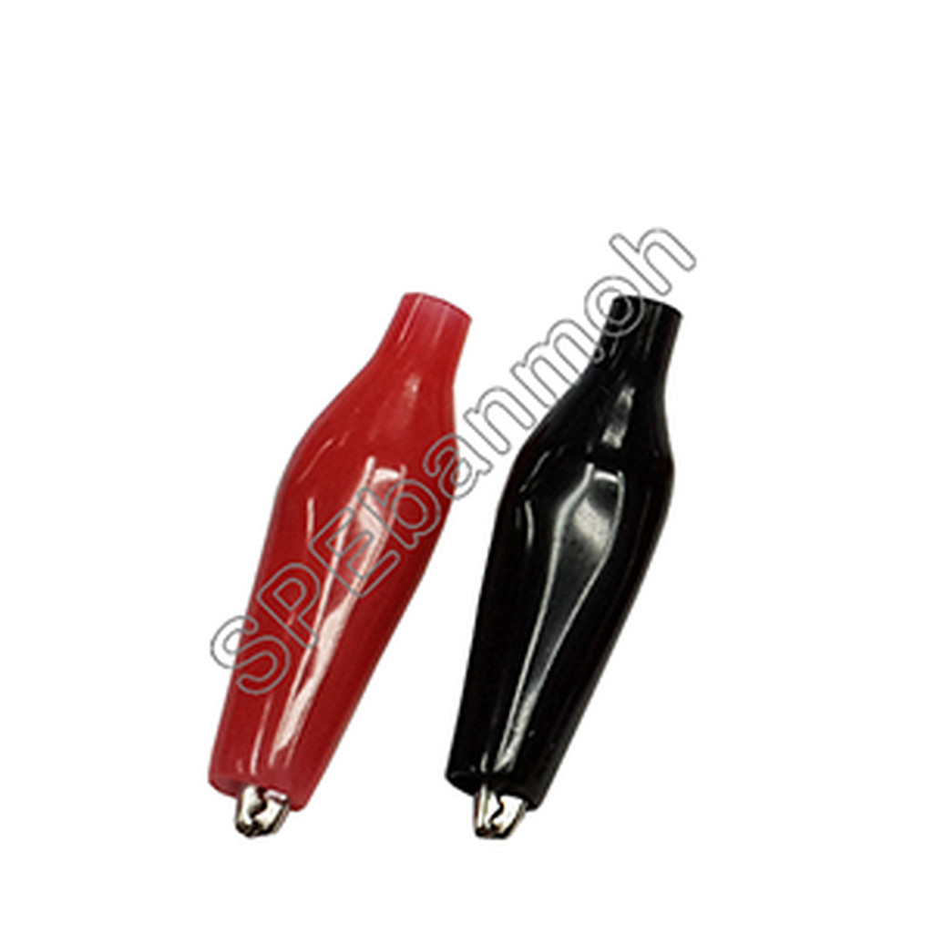 [ 10คุ่ ] ปากคีบ ดำ-แดง (Alligator Clip) AL-001-S