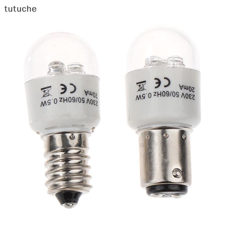 Tutu 1pce เย็บหลอดไฟ LED BA15D/E14 แสงส่องสว่าง 0.5W AC 190-250W โคมไฟบ้านจักรเย็บผ้า VN