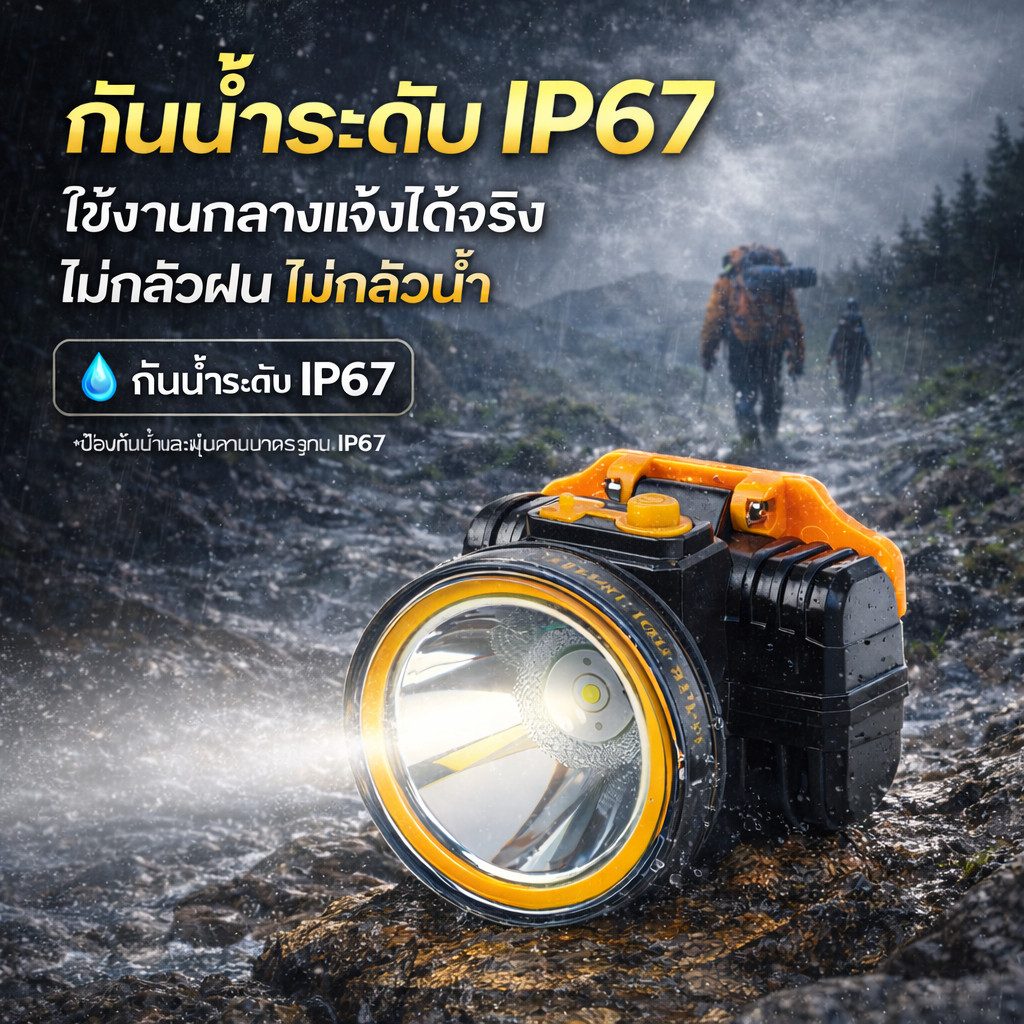 【รับประกัน】Head Light RH-8803 ไฟฉายส่องสว่าง กันน้ำกันฝน แบตอึด ตะเกียง ไฟฉายนำทาง ไฟฉายพกพา