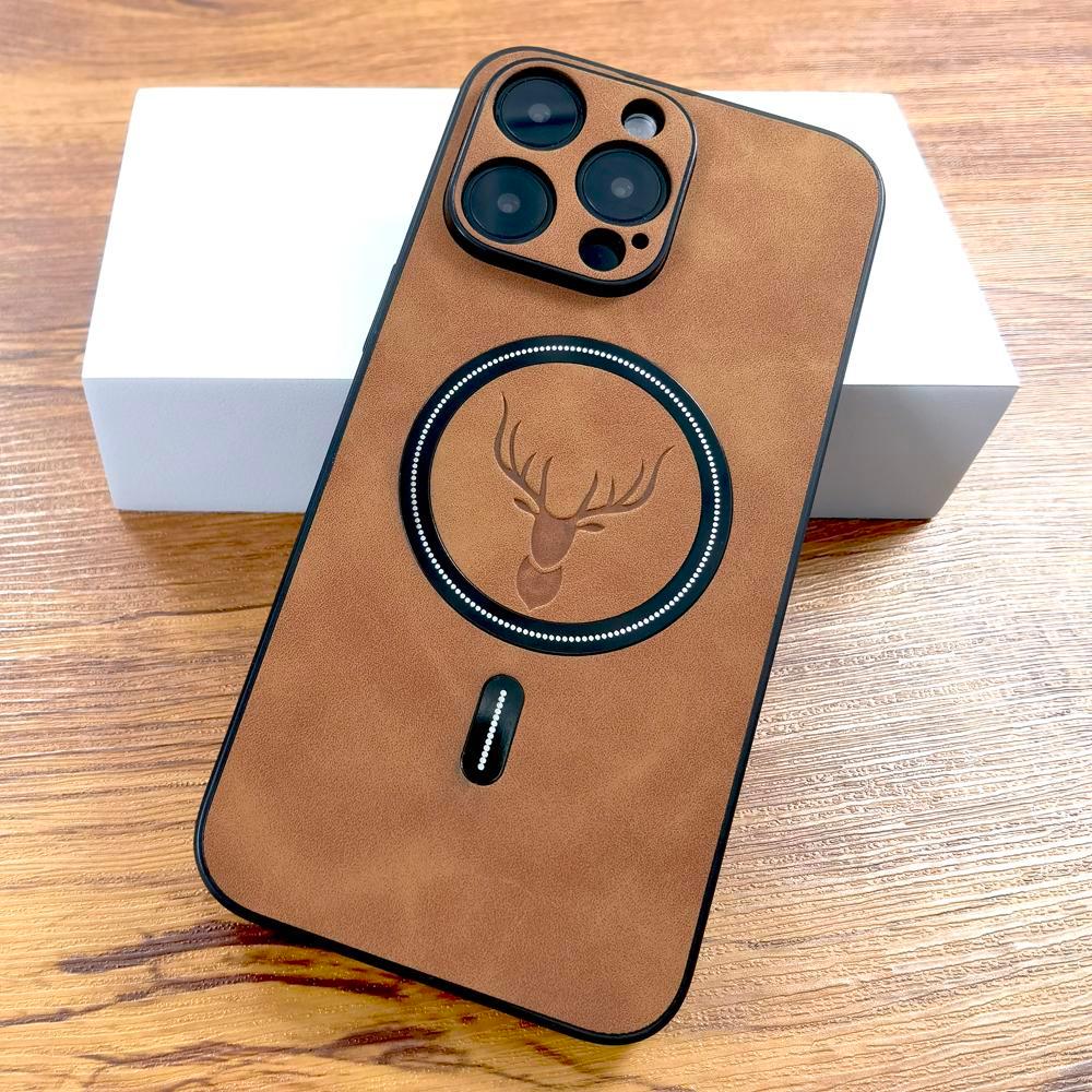 หรูหราหนัง PU กวางเคสโทรศัพท์เหมาะสําหรับ iPhone 17 Air 16 15 14 13 12 11 Pro Max Plus 16E 15Pro 14P