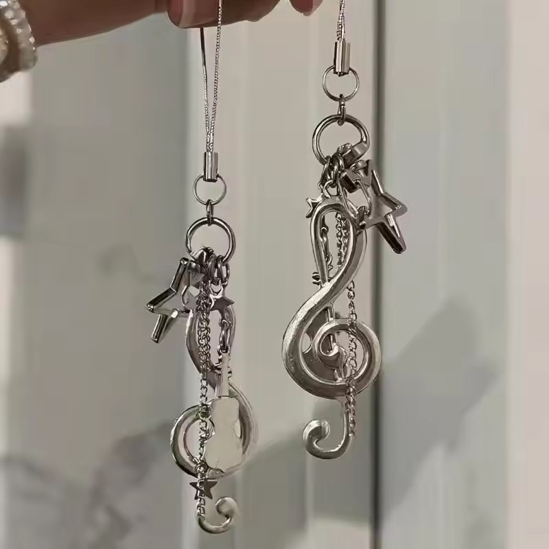 [Lucky Star Melody] จี้โซ่โทรศัพท์องค์ประกอบเพลง Gubon Chain Card Book พวงกุญแจ Star Hanging Chain