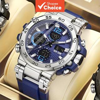 ผู้ชายนาฬิกาอิเล็กทรอนิกส์ปลุกจอแสดงผลคู่นาฬิกาจับเวลาเรืองแ…