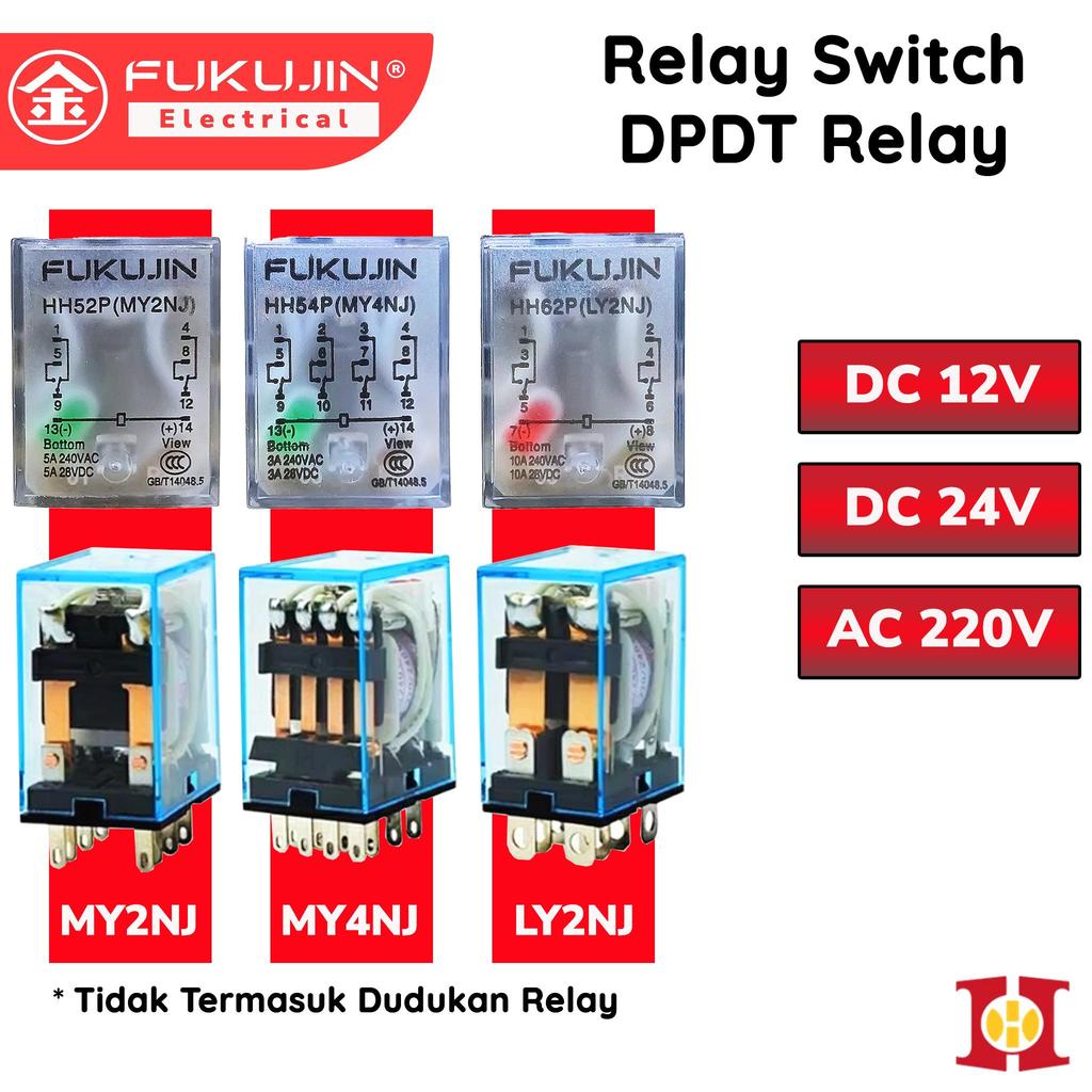 รีเลย์รีเลย์ MY2N MY2-N MY4N MY4 LY2 LY2N PTF08A PYF08A PYF14A HH52P HH62P HH54P 8 14 ขา 12V 24V 220