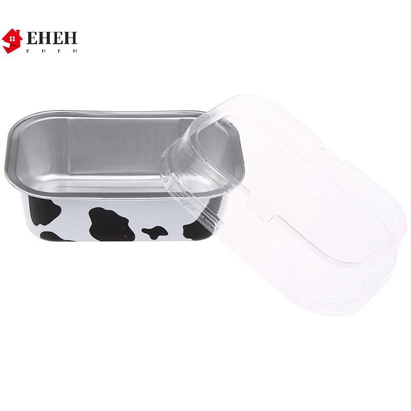 [EH] 10 ชิ้น 168 มิลลิลิตรสี่เหลี่ยมอลูมิเนียมฟอยล์เบเกอรี่ถ้วยทนความร้อน Cupcake Liner แม่พิมพ์ขนมเ