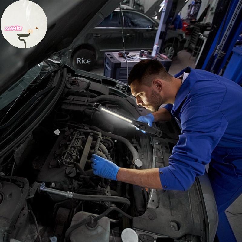 XOITR COB ไฟฉายแบบพกพาไฟ LED ทํางานไร้สายแม่เหล็ก LED โคมไฟทํางานไฟตรวจสอบสําหรับซ่อมรถยนต์บ้านโรงรถ